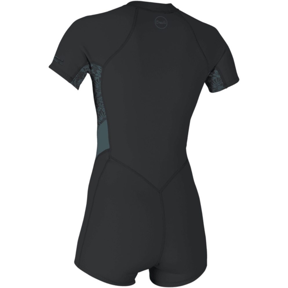 2026 O'Neill Womens Bahia 2/1mm Front Zip Springsuit Wetsuit 5293 - Tempered Steel / Shaded Island Sky / Shade